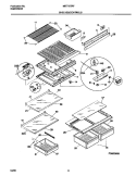 SHELVES / CONTROLS Diagram and Parts List for MRT18TRFD2  Frigidaire Refrigerator