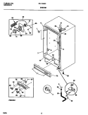 SYSTEM Diagram and Parts List for FFU12M5CW0  Frigidaire Freezer