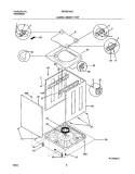 LOWER CABINET / TOP Diagram and Parts List for GES831AS2  Gibson Washer Dryer Combo
