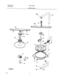 MOTOR & PUMP Diagram and Parts List for GDP635RHR2  Gibson Dishwasher