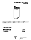 COVER Diagram and Parts List for GFU14M3AW7  Gibson Freezer