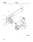 MOTOR, BLOWER Diagram and Parts List for GLEQ642AS0  Frigidaire Dryer