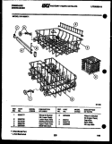 RACKS AND TRAYS Diagram and Parts List for DW1805KF1  Frigidaire Dishwasher