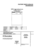 COVER Diagram and Parts List for FDB740RCS0  Frigidaire Dishwasher