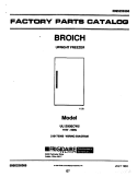 COVER Diagram and Parts List for UL1293ECW5  Electrolux Freezer