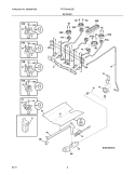 BURNER Diagram and Parts List for FFGF3049LSE  Frigidaire Range