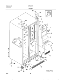 CABINET Diagram and Parts List for GLRS234ZAW1  Frigidaire Refrigerator
