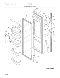 REFRIGERATOR DOOR Diagram and Parts List for FRS6B6EEB3  Frigidaire Refrigerator