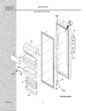 REFRIGERATOR DOOR Diagram and Parts List for E23CS75DSS0  Electrolux Refrigerator