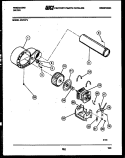 BLOWER AND DRIVE PARTS Diagram and Parts List for DGFW2  Frigidaire Dryer