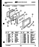 DOOR PARTS Diagram and Parts List for KF450GDD6  Frigidaire Range