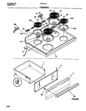 TOP / DRAWER Diagram and Parts List for FEF311SAWB  Frigidaire Range