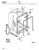 TUB Diagram and Parts List for FDB836GFT2  Frigidaire Dishwasher