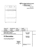 COVER Diagram and Parts List for FEF365BWB  Frigidaire Range