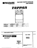 COVER Diagram and Parts List for TGF353BCWC  Tappan Range