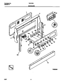BACKGUARD Diagram and Parts List for TEF357BCWE  Tappan Range