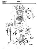 P17T0031 WSHR MTR, HOSE Diagram and Parts List for WLXG42RED0  Frigidaire Washer Dryer Combo