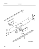 BACKGUARD Diagram and Parts List for PLCS389ACA  Frigidaire Range
