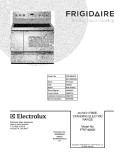 COVER Diagram and Parts List for FPEF4085KFA  Frigidaire Range
