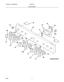 BACKGUARD Diagram and Parts List for E36GF76HPS2  Electrolux Range
