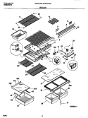 SHELVES Diagram and Parts List for F44L21CCD0  Frigidaire Refrigerator