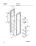 FREEZER DOOR Diagram and Parts List for PLRS267ZAB7  Frigidaire Refrigerator