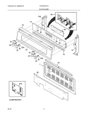 BACKGUARD Diagram and Parts List for CGEF304DKF2  Frigidaire Range