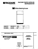 COVER Diagram and Parts List for WRT18RNCD0  Frigidaire Refrigerator