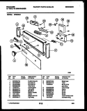 CONSOLE AND CONTROL PARTS Diagram and Parts List for DW2508A1  Frigidaire Dishwasher