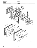 DOOR Diagram and Parts List for FEB755CEBA  Frigidaire Wall Oven