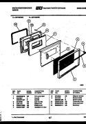 DOOR PARTS Diagram and Parts List for GF740ND3  Frigidaire Range