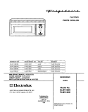 COVER Diagram and Parts List for PLMV168KC4  Frigidaire Microwave