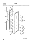 FREEZER DOOR Diagram and Parts List for FRS26R4CW1  Frigidaire Refrigerator