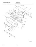 CONTROL PANEL Diagram and Parts List for GSWS9471DC0  Frigidaire Washer