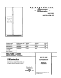 COVER Diagram and Parts List for FRS26R4AW6  Frigidaire Refrigerator