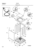 CABINET / TOP Diagram and Parts List for SWX703AS2  Westinghouse Washer