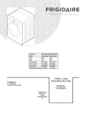 COVER Diagram and Parts List for FAFW3801LW0  Frigidaire Washer