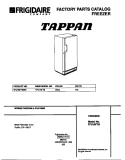 COVER Diagram and Parts List for TFU16F7BW2  Tappan Freezer