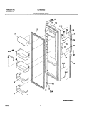 REFRIGERATOR DOOR Diagram and Parts List for GLHS239ZCW0  Frigidaire Refrigerator