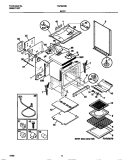 BODY Diagram and Parts List for TGF357BCWA  Tappan Range
