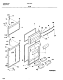 DOOR Diagram and Parts List for FRT21INGJB1  Frigidaire Refrigerator