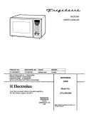 COVER Diagram and Parts List for CPLMB186KCA  Frigidaire Microwave