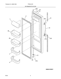 REFRIGERATOR DOOR Diagram and Parts List for FRS23LH5DB2  Frigidaire Refrigerator