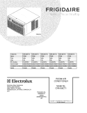 COVER Diagram and Parts List for CRA106CT14  Frigidaire Air Conditioner