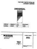 COVER Diagram and Parts List for MLXE42REW3  Frigidaire Washer Dryer Combo