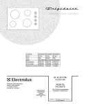 COVER Diagram and Parts List for FEC30S7ES1  Frigidaire Cooktop