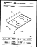 COOKTOP PARTS Diagram and Parts List for KF520GDH6  Frigidaire Range