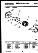 AIR HANDLING PARTS Diagram and Parts List for AK107N1V1  Frigidaire Air Conditioner