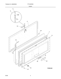 DOOR Diagram and Parts List for FFC15K0DW2  Frigidaire Freezer