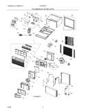 RECOMMENDED SPARE PARTS Diagram and Parts List for CAHWE12ERB  Frigidaire Air Conditioner